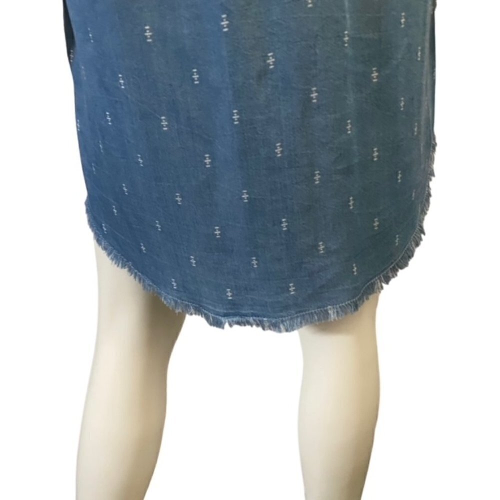 Thread & Supply Button Down Chambray Dress With R… - image 6